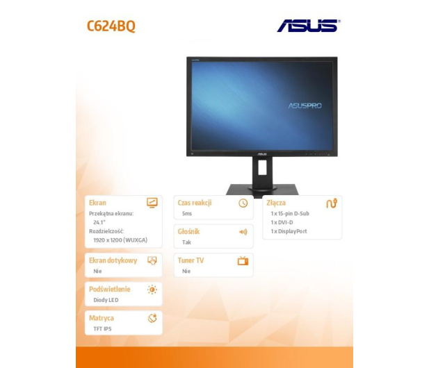 ASUS 24.1'' C624BQ 90LM0261-B01370 Czarny - 1443233 - zdjęcie 14